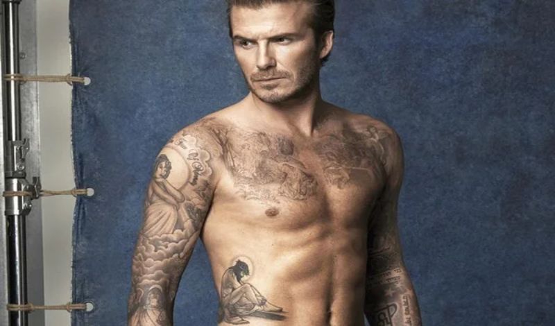 Hình xăm trên ngực Beckham